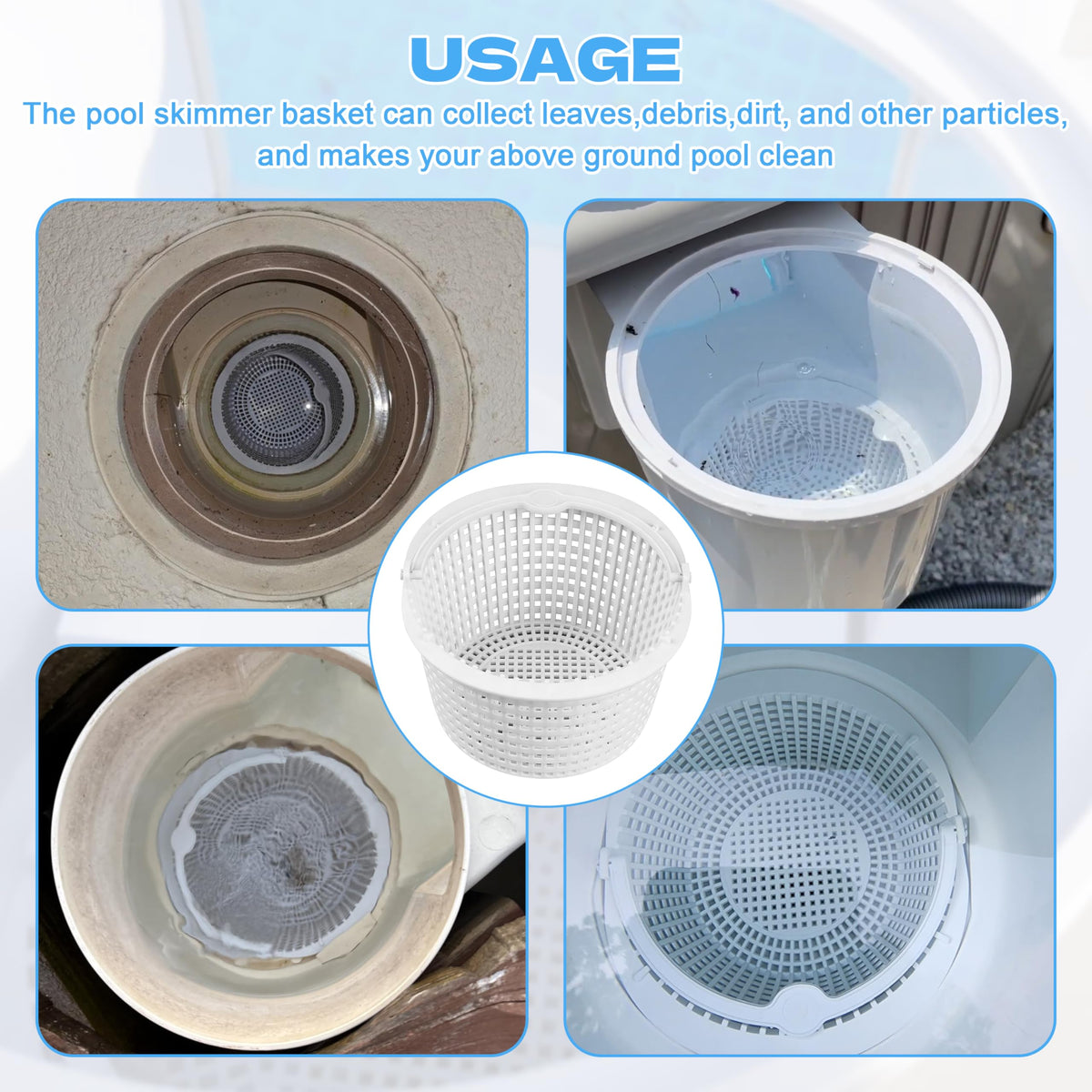 HRBBFHND SPX1091C basket capturing leaves and debris before sinking