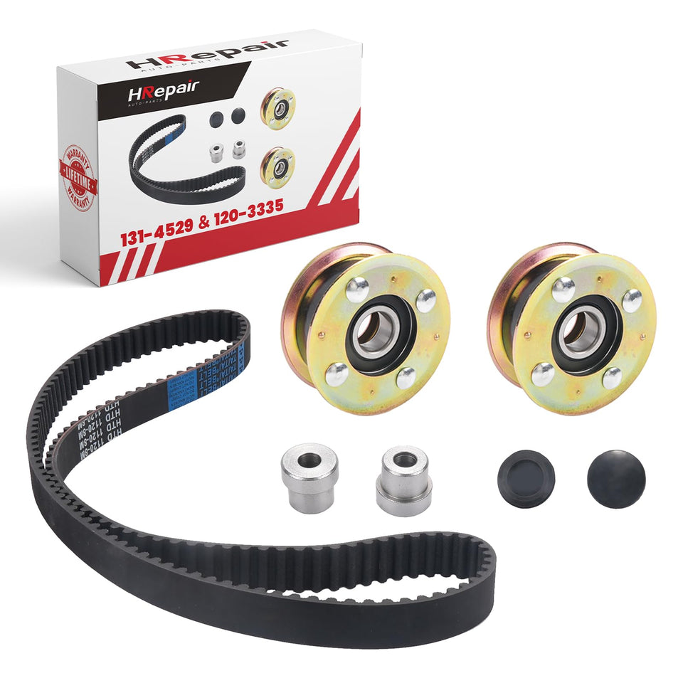 Front view of HRepair mower idler pulley kit shows kit contents