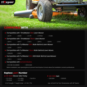 HRepair idler pulley kit installed on Toro TimeMaster demonstrates proper fit