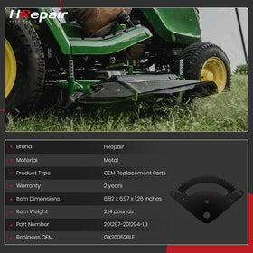 HRepair steering sector gear kit for John Deere L120 series offering steady steering control