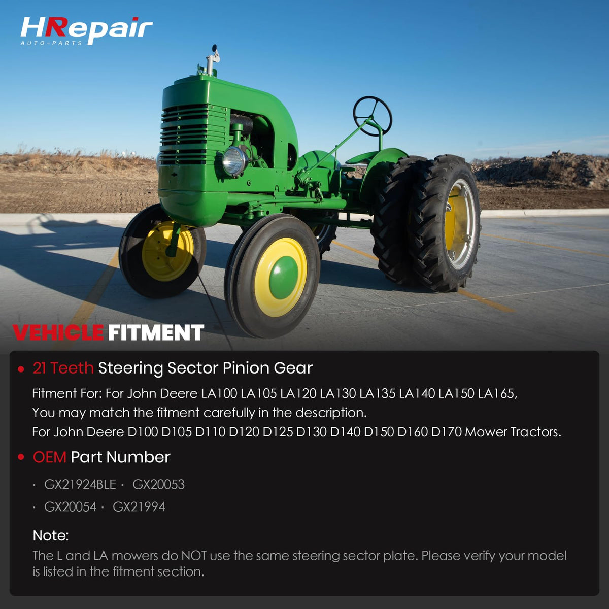 HRepair rebuild kit packaging with OEM compatibility details for LA series
