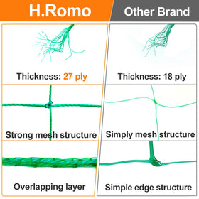 H.Romo trellis netting corner ropes included for quick setup