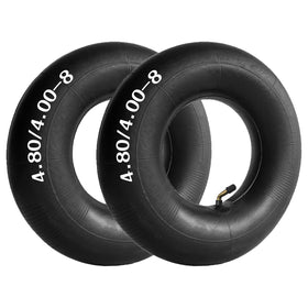 Hromra heavy-duty inner tube with bent valve for 4.80/4.00-8 tires, ideal for wheelbarrows.