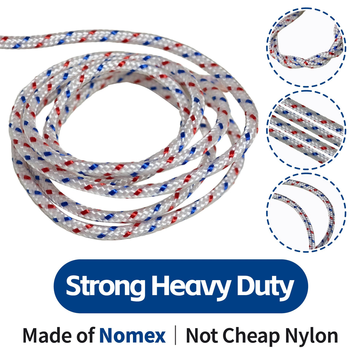 HRuiRed low-stretch rope supports consistent starts