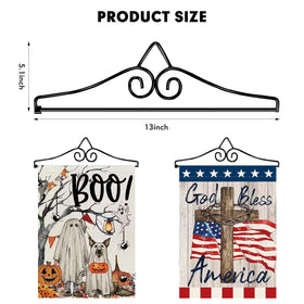 HRXMS garden flag stand outdoors in yard demonstrating sturdy display