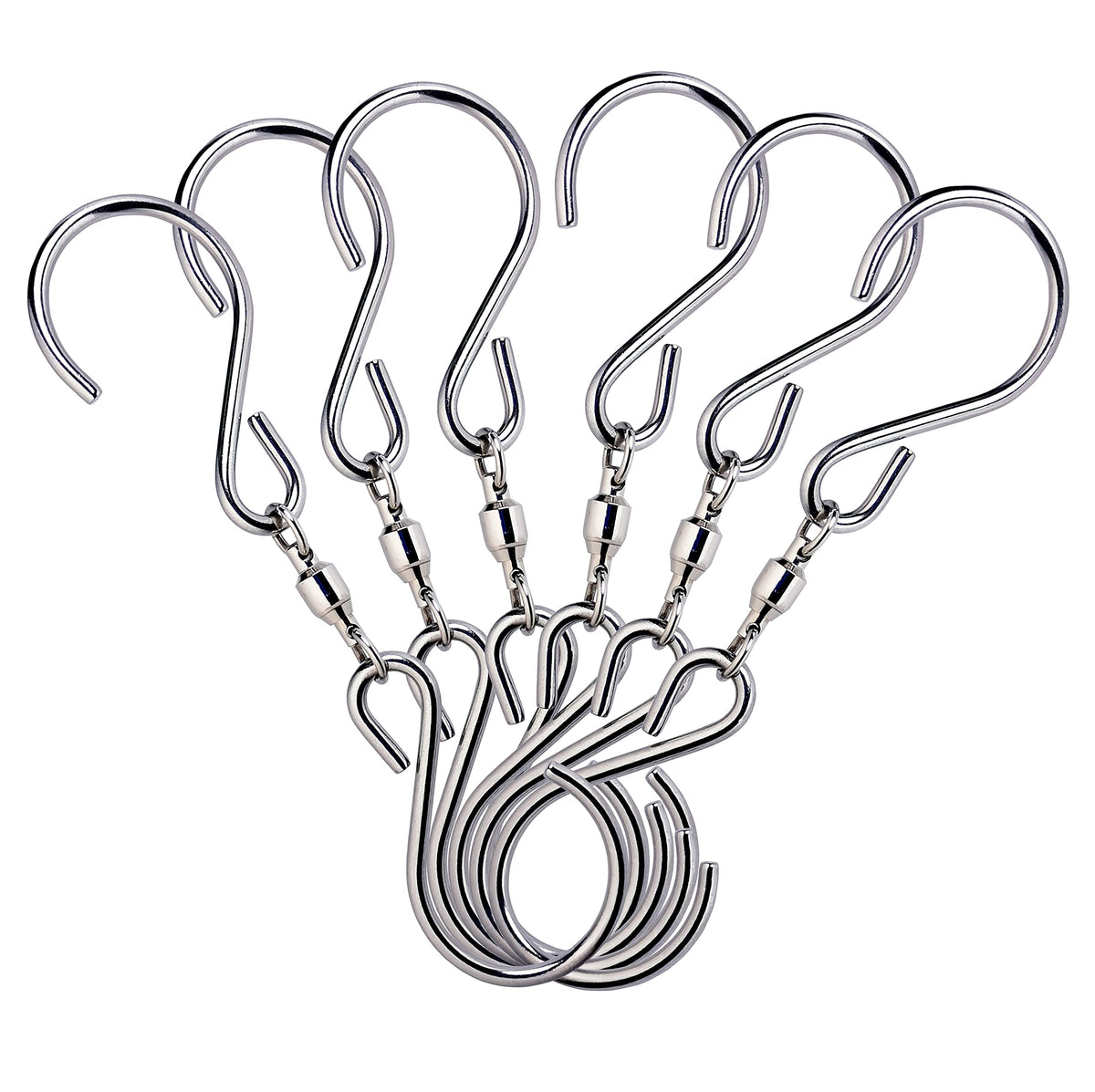 HS's Creation dual S-hook with swivel for wind chimes and outdoor decor.
