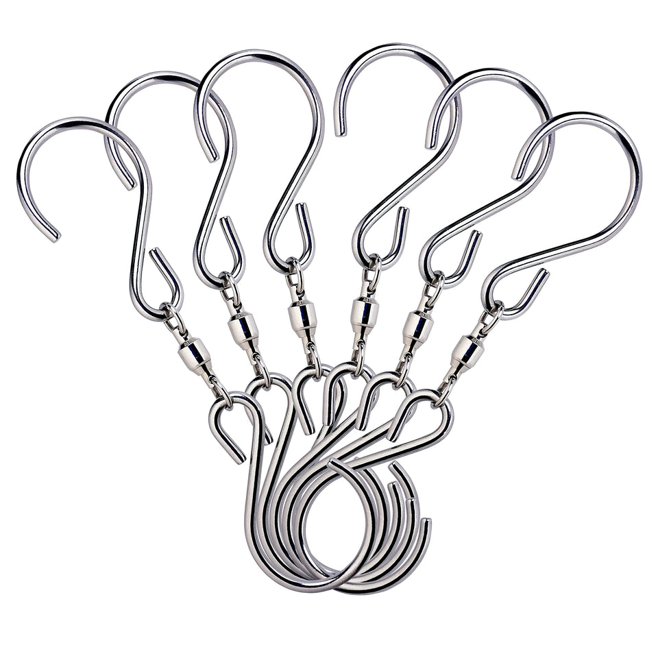 HS's Creation dual S-hook with swivel for wind chimes and outdoor decor.