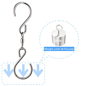 HS's Creation S-hook for planters and ornaments with easy rotation.