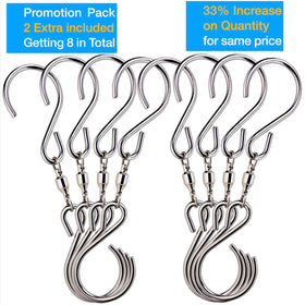 HS's Creation stainless steel S-hook plant hanger for indoor and outdoor use.