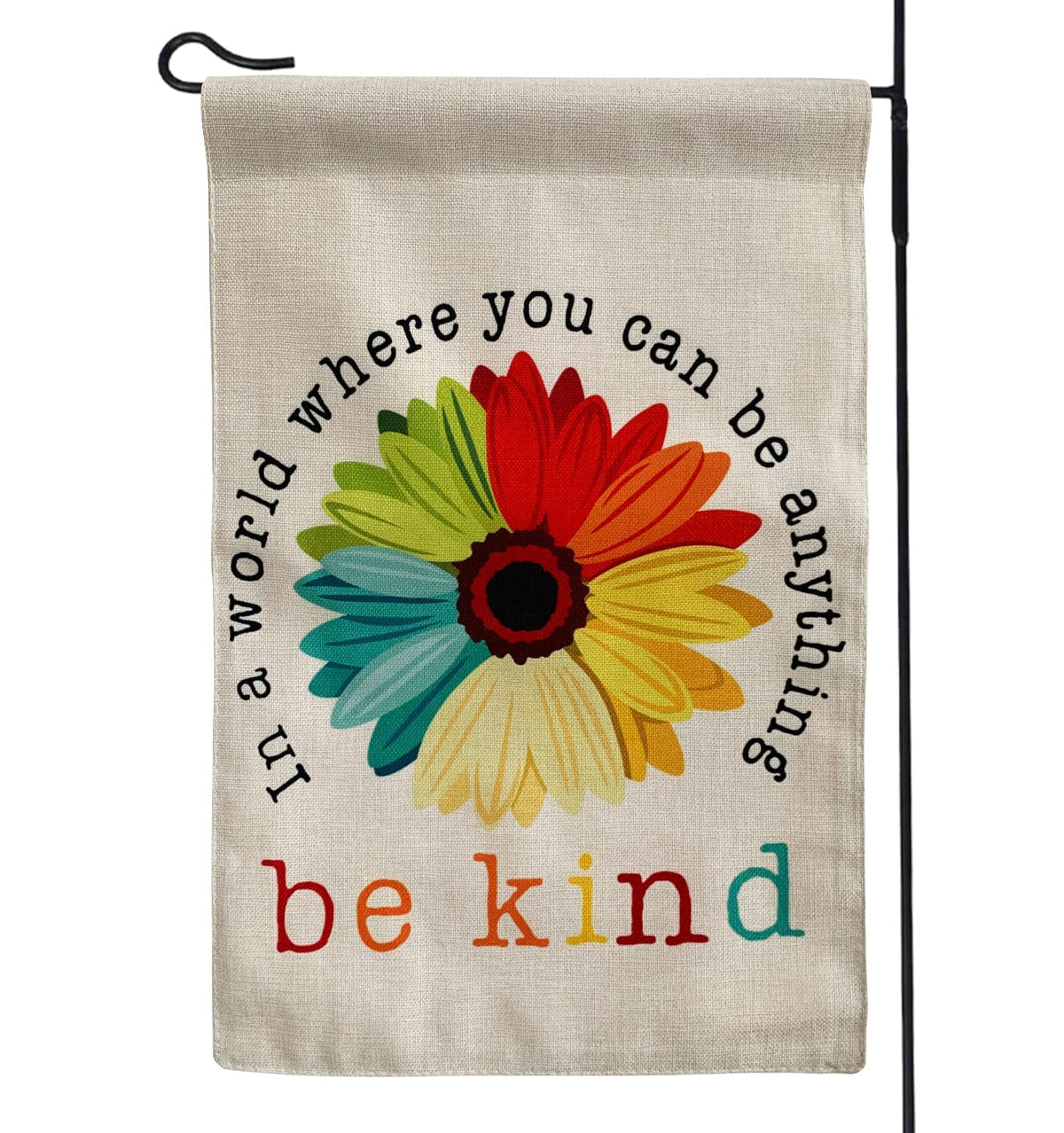HSIAHOU Be Kind Daisy garden flag double-sided for outdoor decor