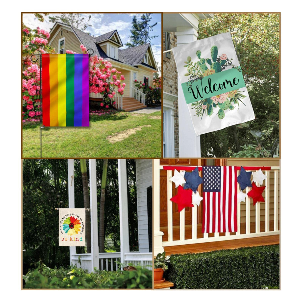 HSIAHOU Daisy garden banner enhances farmhouse lawn decor