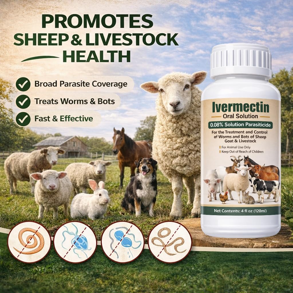 HSL Ivermectin liquid measuring cylinder highlights precise dosing for mixed livestock