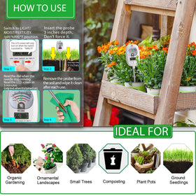 HSLGOVE soil and air temperature display supports outdoor and indoor gardening.