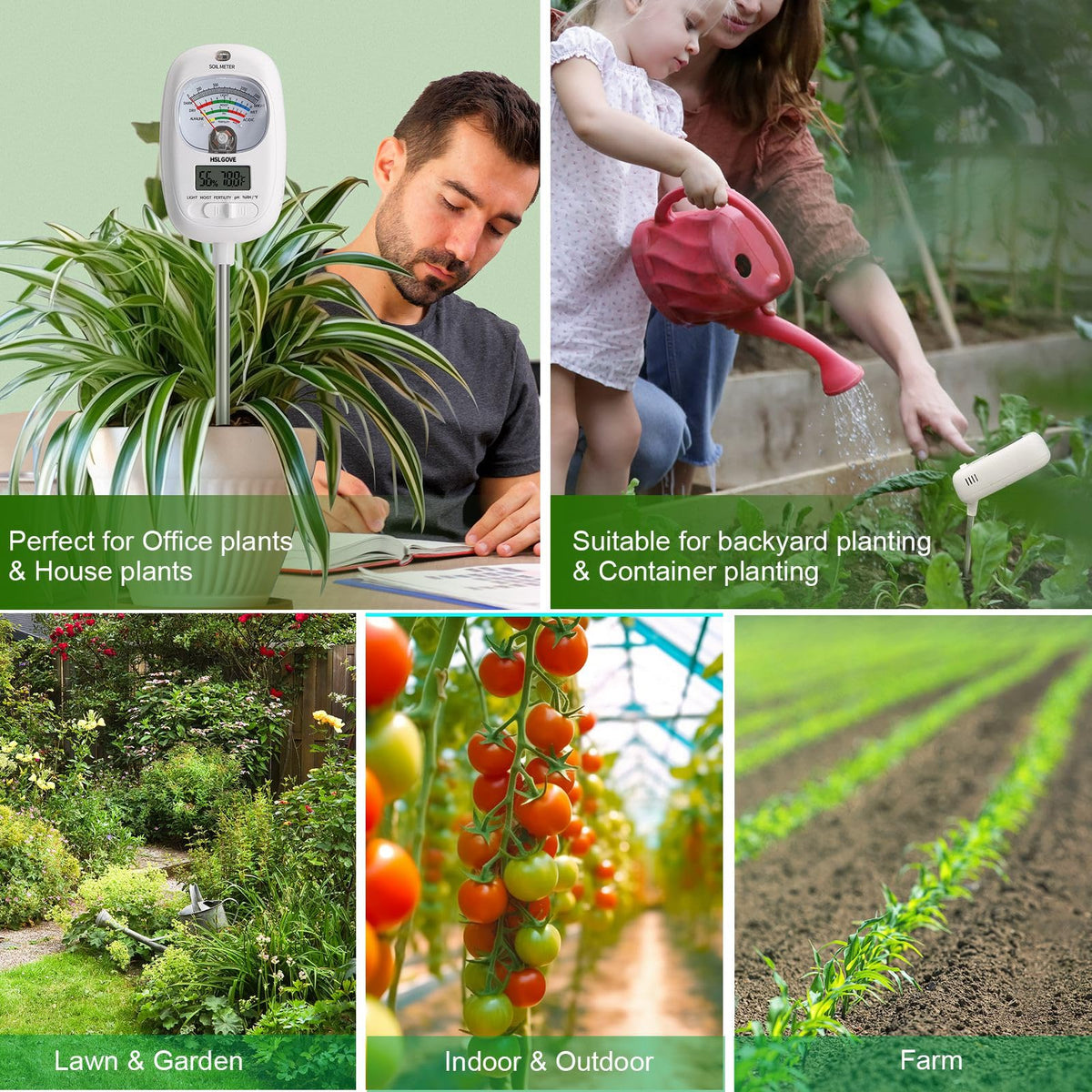 HSLGOVE durable three-metal probe delivers fast, root-friendly measurements.