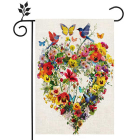 Hsrvivi spring birds and butterflies flag enhances curb appeal on porches