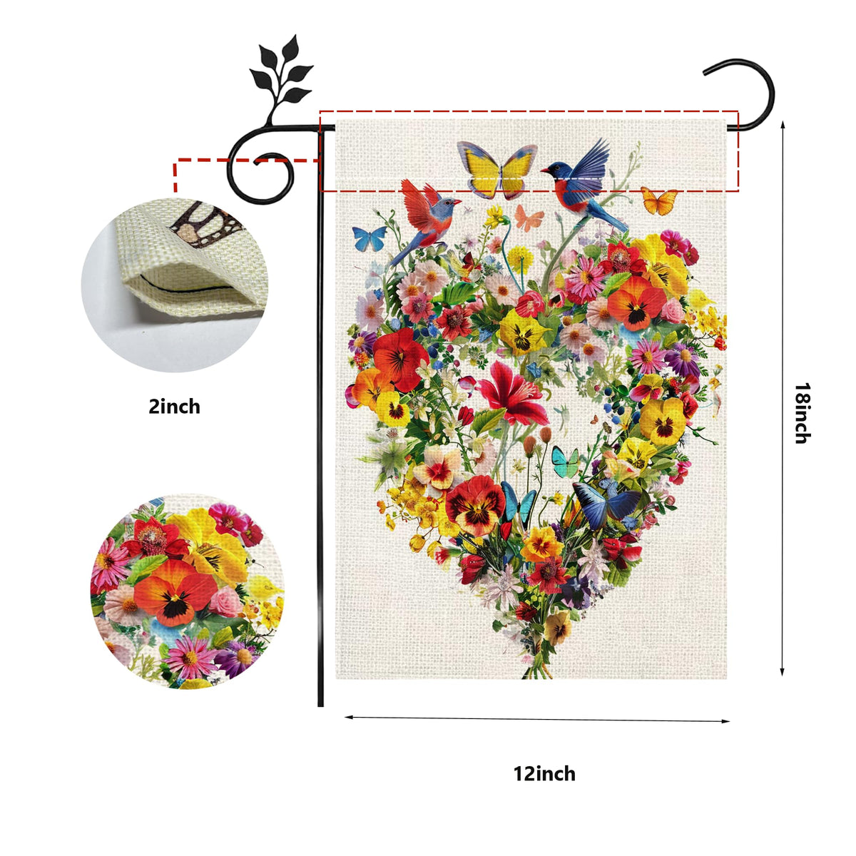 Hsrvivi welcome flag decorates yards and gardens invitingly