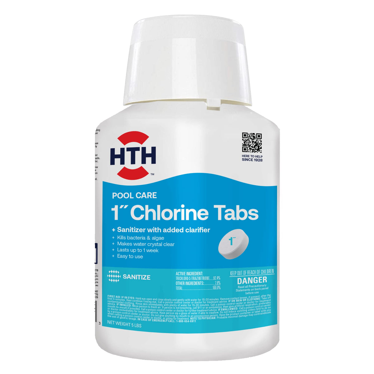 HTH 42047 chlorine tab in skimmer sanitizing pool water