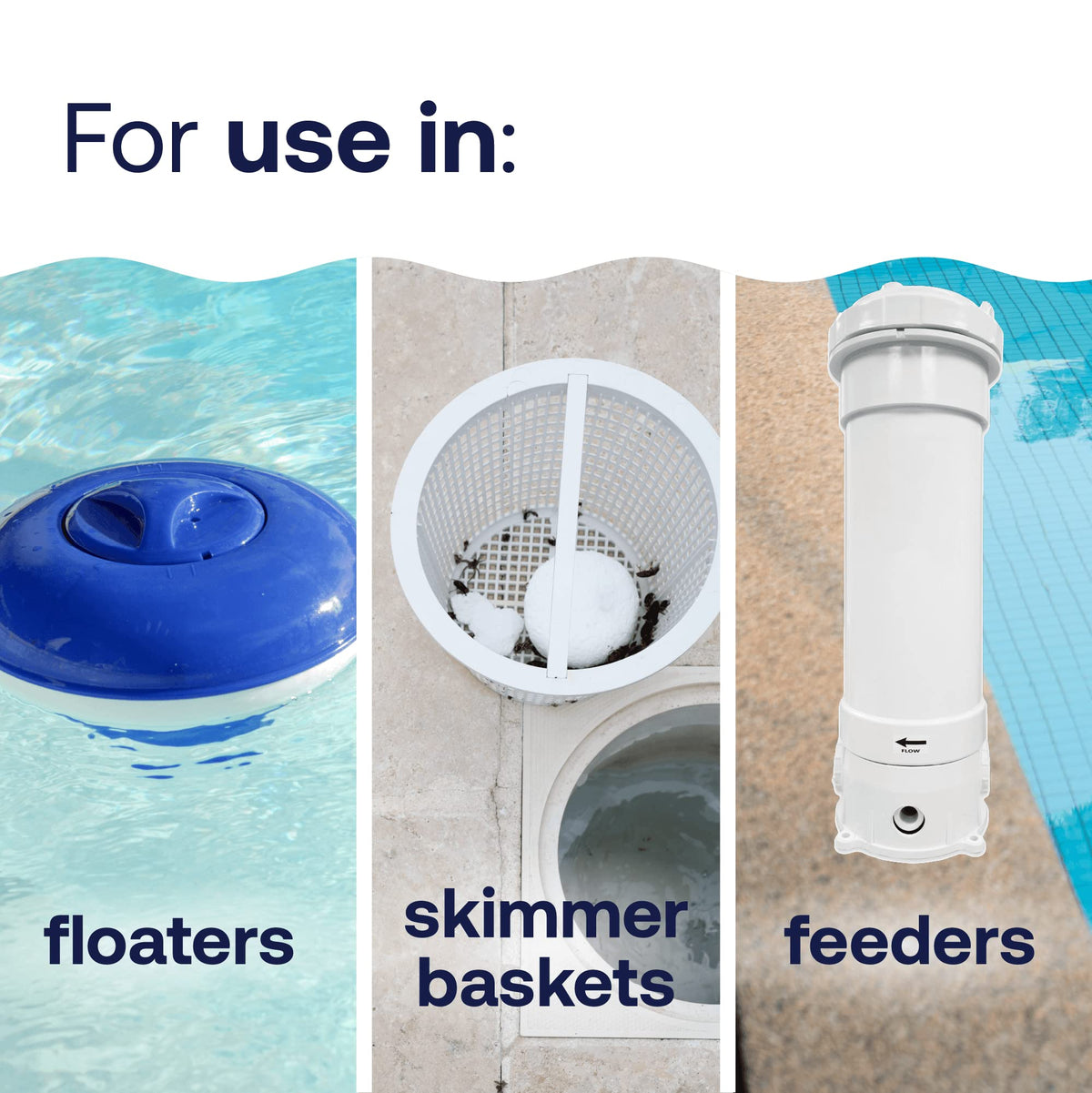 HTH 42049 tabs in skimmer basket providing even distribution