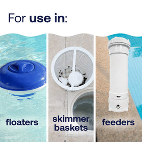HTH 42049 tabs in skimmer basket providing even distribution