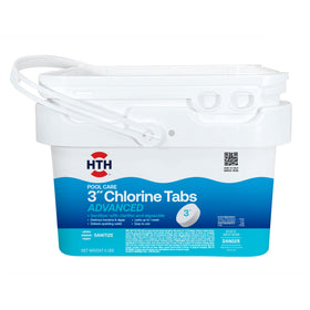 HTH chlorine tabs Advanced bottle – slow-dissolving pool sanitizer