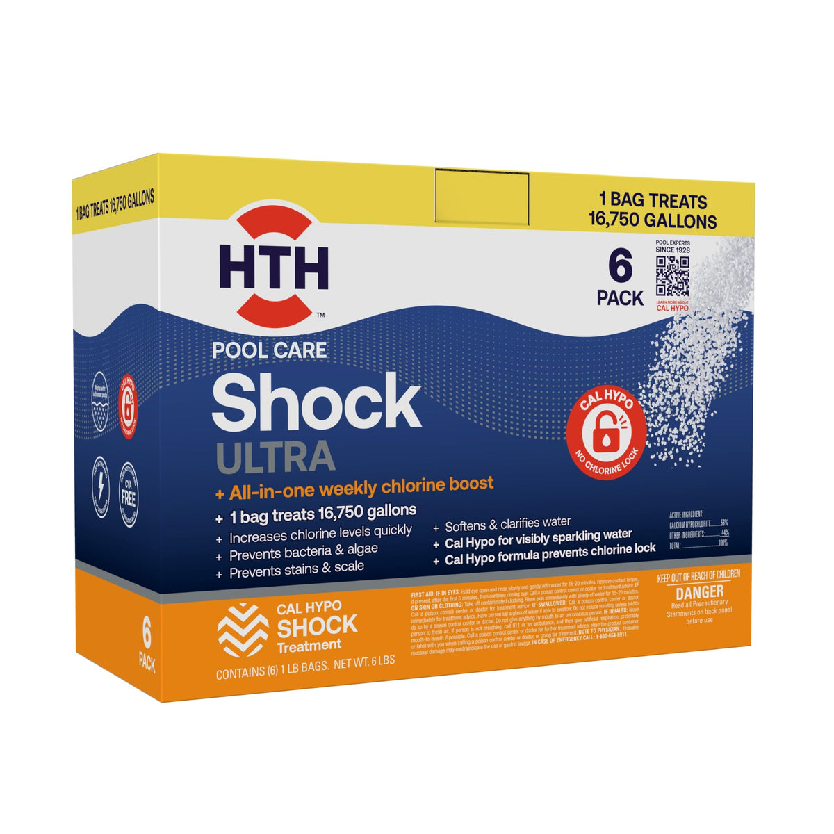 HTH 52040B Swimming Pool Shock Ultra bottle pour for easy dosing and clear water