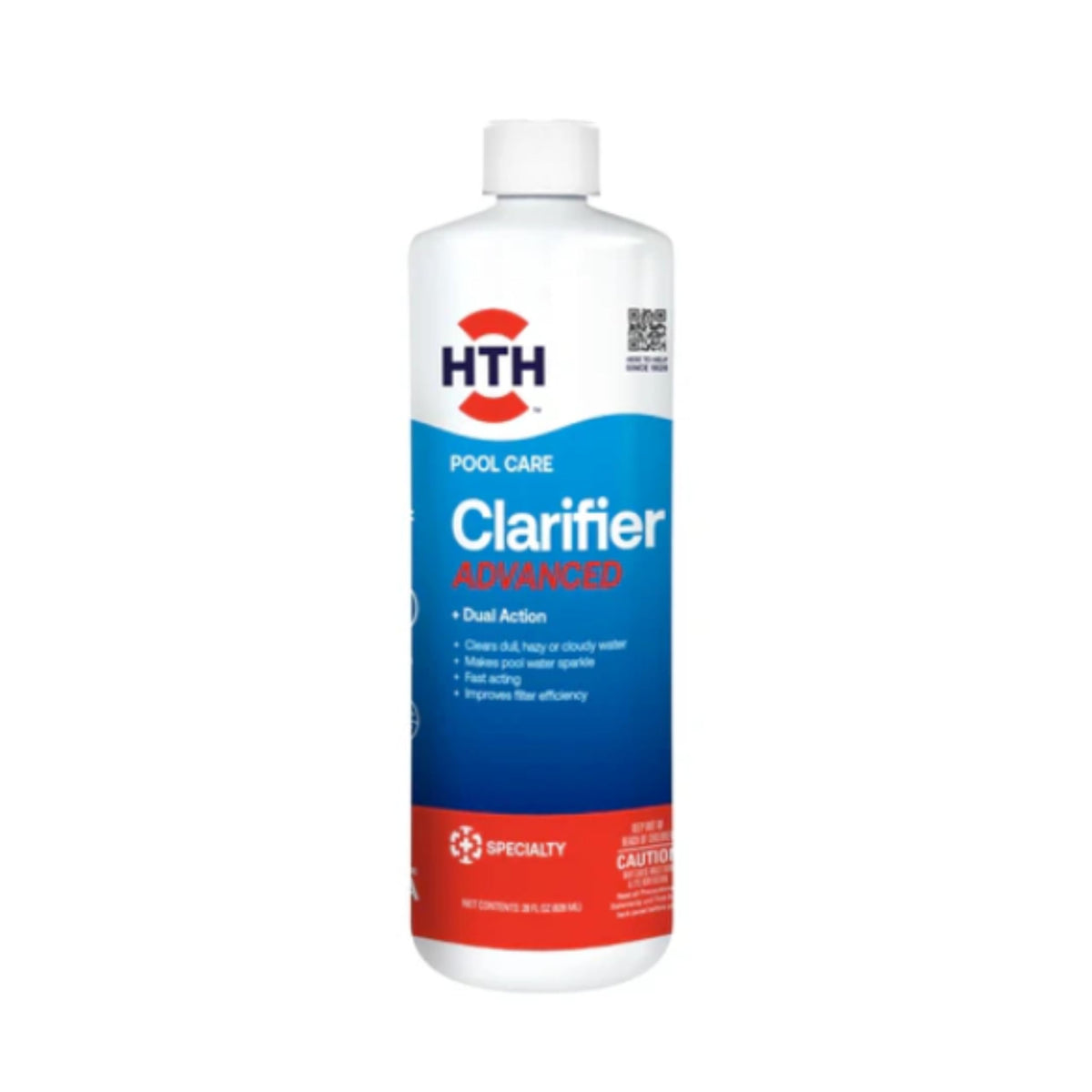 HTH 67212 Advanced Clarifier poured directly into pool for quick clarity.