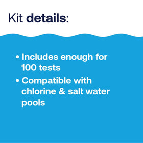 HTH test strips and reagents for accurate chlorine readings.