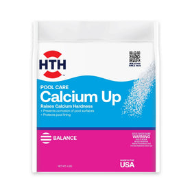 HTH Calcium Hardness Up bottle pour balancing pool water to prevent corrosion