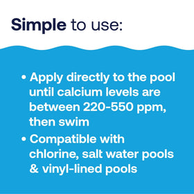 HTH Calcium Hardness Up safeguards liners, metal, and plastic surfaces