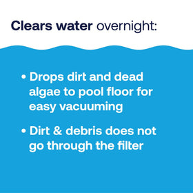 HTH Drop Out Flocculant saltwater-compatible option supports safe use in saltwater pools.
