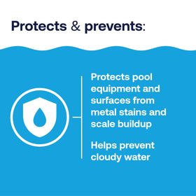 HTH Metal & Stain Defense in a saltwater pool helps prevent mineral deposits.