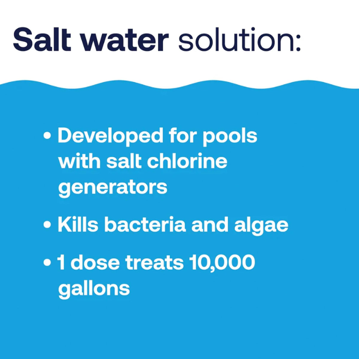 HTH Salt Shock dissolving action in pool water demonstrates fast clarity improvement