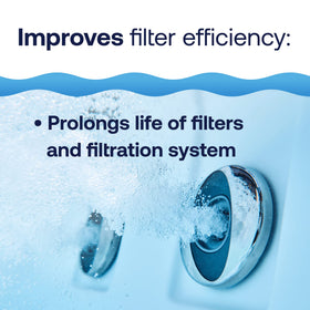 HTH Spa 86123 application on filter demonstrates deep cleaning action