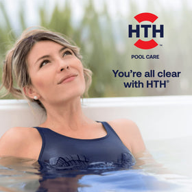 HTH Spa 86123 packaging emphasizes a 16 oz bottle for regular care