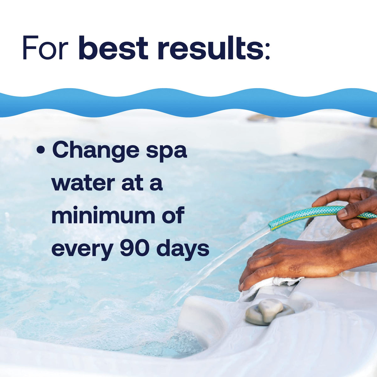 HTH Spa Bromine Tabs in spa water during routine care.