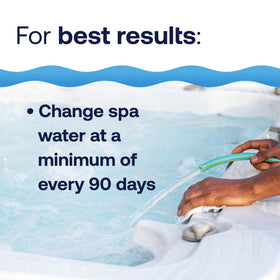 HTH Spa Bromine Tabs in spa water during routine care.