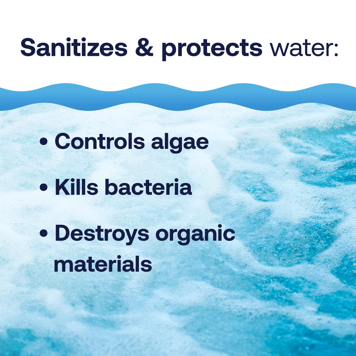 HTH Spa Clear Chlorinating Sanitizer in spa water for clearer and more comfortable soaks