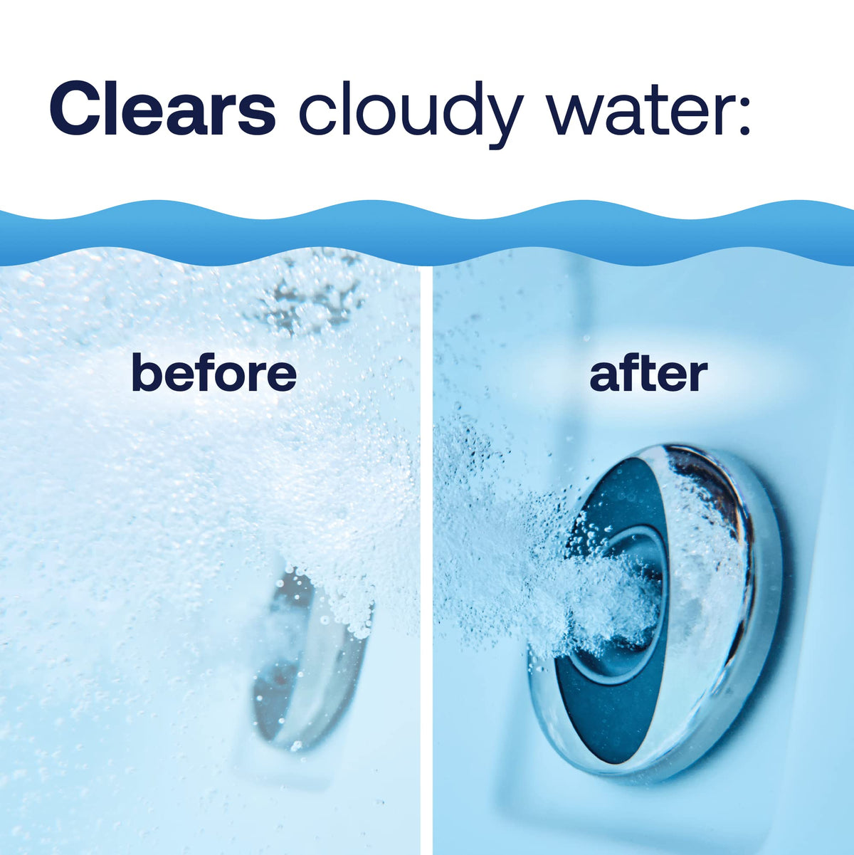 HTH Spa non-chlorine label highlights odor reduction.