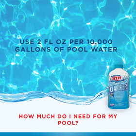 HTH Super Clarifier compatible with all pool types including saltwater