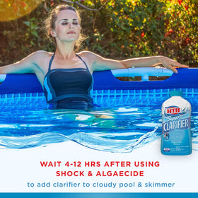 HTH Super Clarifier fast-acting formula image emphasizes quick results