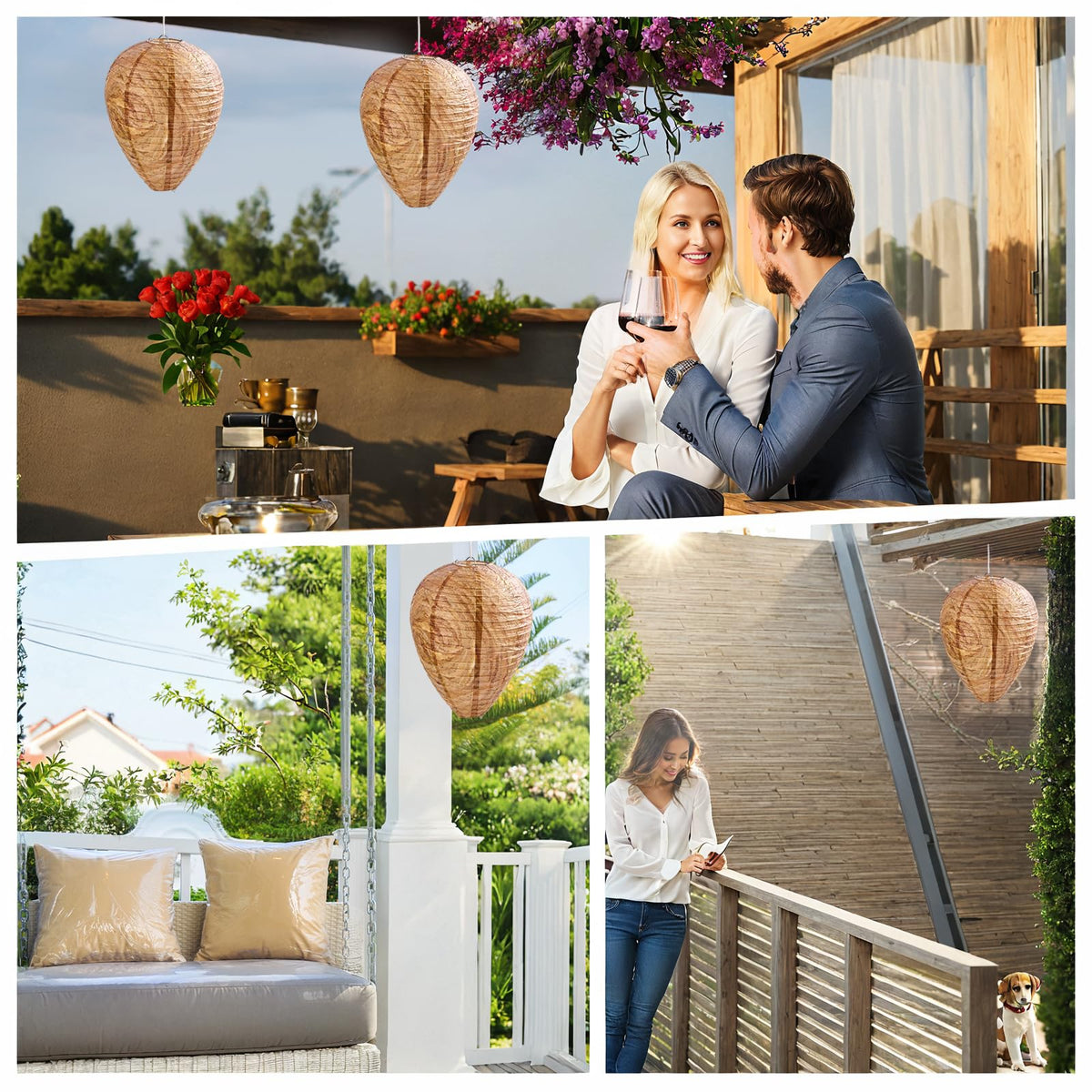 htiepf wasp nest brown materials—durable paper design for long outdoor use.