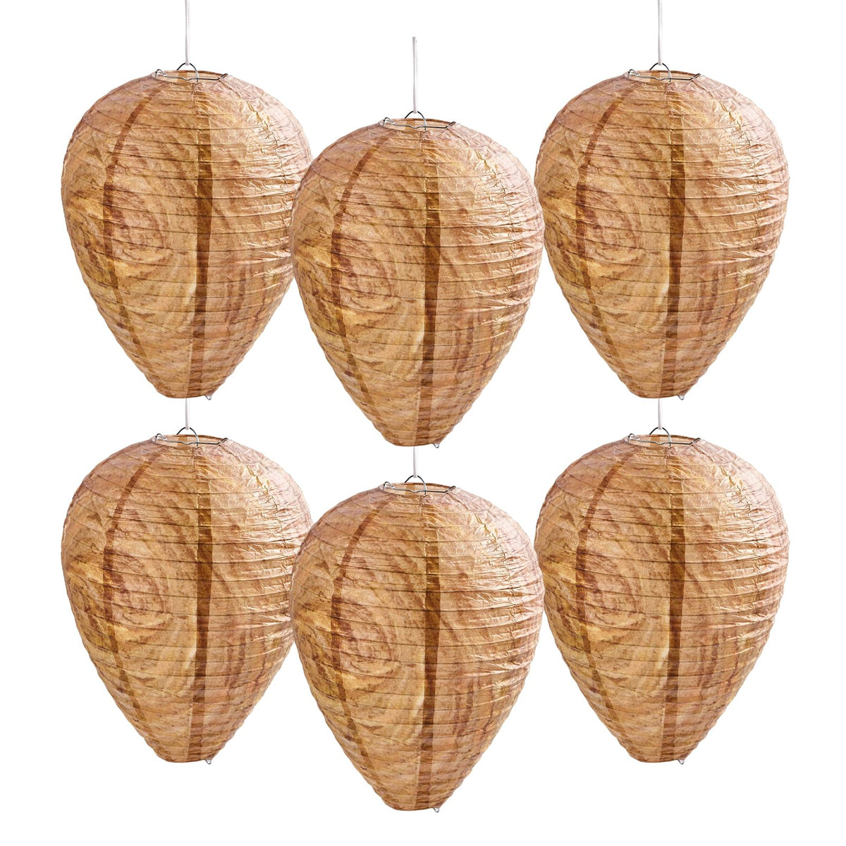 htiepf wasp nest brown pack—six decorative deterrents for outdoor spaces.