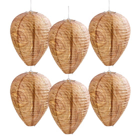 htiepf wasp nest brown pack—six decorative deterrents for outdoor spaces.