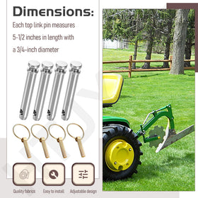 Durable HTJYMY top link pin set for Cat 1 tractor hitch.