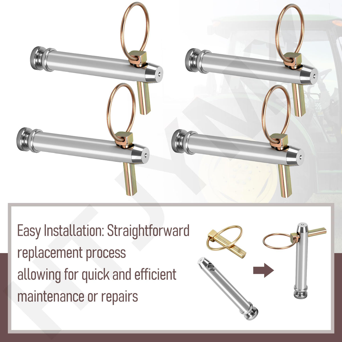 HTJYMY Cat 1 top link pin set as a practical tractor accessory.