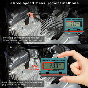 HTPREC tachometer modes guide enabling quick, accurate idle readings.