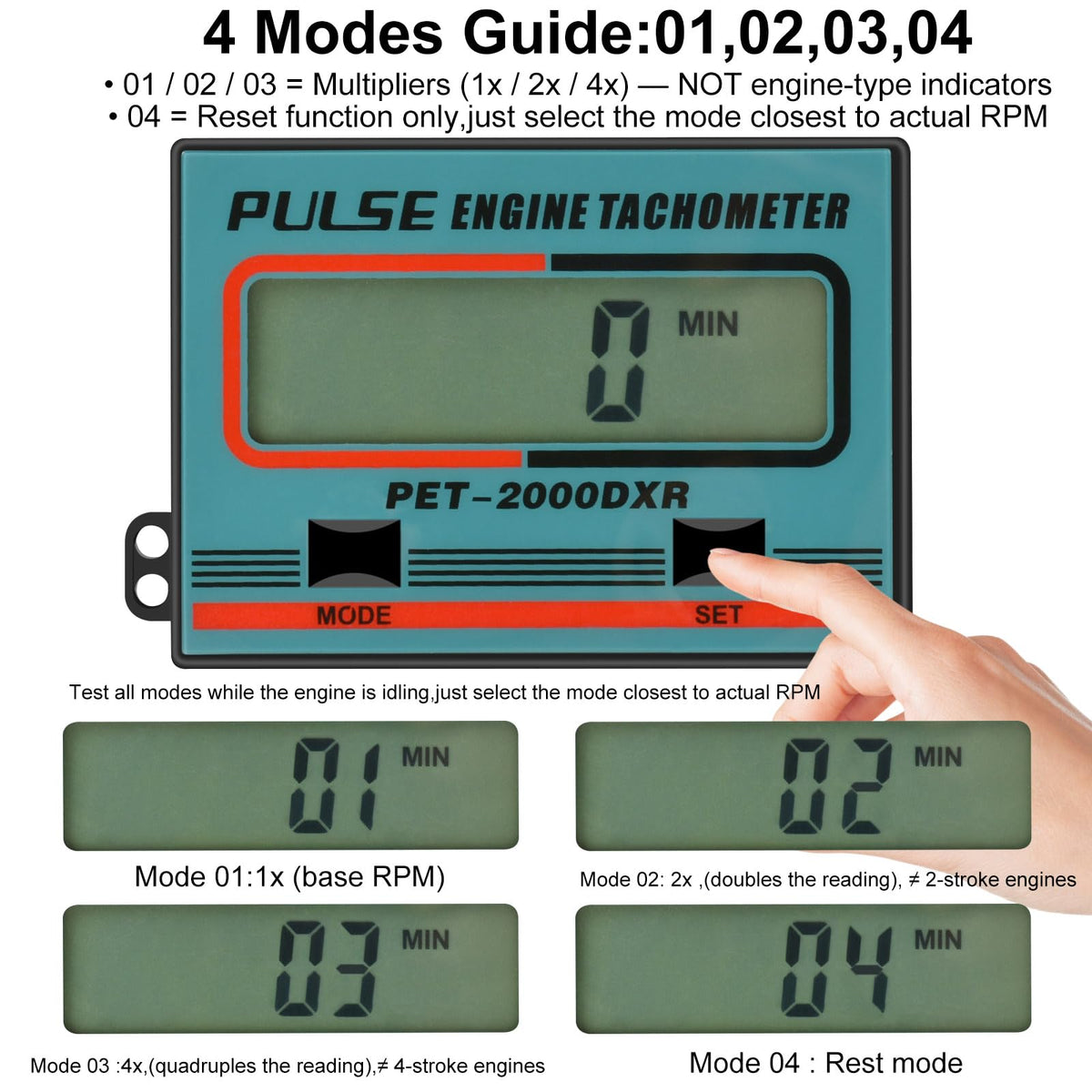 HTPREC zero and reset function for fast data clearing and fresh readings.