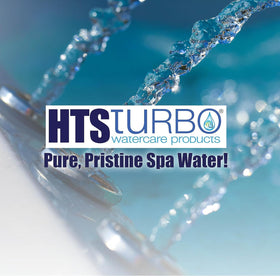 HTS Turbo Oxidizer Shock suitable for hot tubs and spas, improving water balance