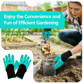 HTtoy buried compost-bin setup shown in garden