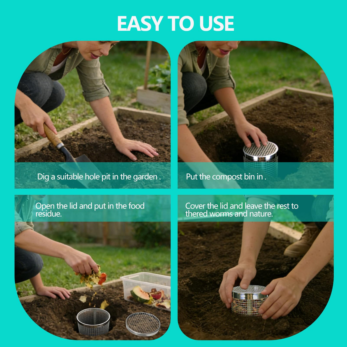 HTtoy two-bin set in garden improves soil structure